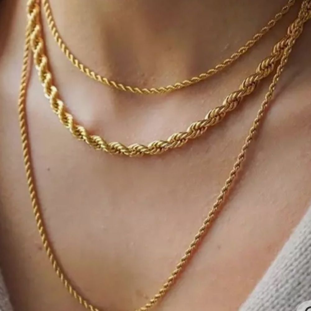 50cm gold twist chain